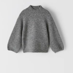 NWT Zara Kids Sparkly Knit Sweater in Gray